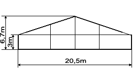 20m rendezvénysátor 20m